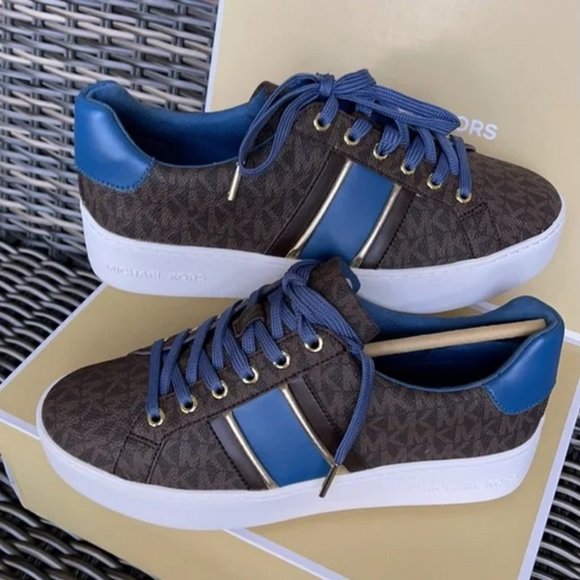 Michael Kors Poppy Stripe Lace Up MK Sig Small WMNS - Picture 12 of 16